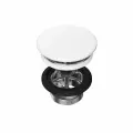 Донный клапан для раковины KERAMA MARAZZI DRR.2/WHT с переливом, глянцевый белый