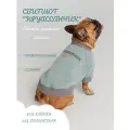 Одежда, толстовка для собак тики таки Круассанчик, хлопок, мятная, L, для мопса и французского бульдога