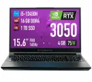 Ноутбук Machenike S15 Quazar i5-12450H/16Gb/1Tb/15.6 FHD 165Hz/RTX 3050 4Gb/черный