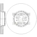 HI-Q SD6109 диск тормозной передний 17\ Volvo (Вольво) xc 90 2.5t / d5 / t6 02 (Комплект 2 штуки)
