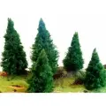 Набор реалистичных елей для диорам и макетов, 5 штук