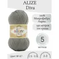Пряжа Alize Diva (Ализе Дива) 87-стальной