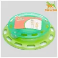 Игровой комплекс для кошек Пижон с отсеками для лакомств/кошачьей мяты и шариком, зелёный