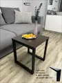 Журнальный столик на металлическом каркасе (маленький, Дуб Венге)
