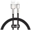 Кабель для зарядки и передачи данных Baseus Cafule Metal Data USB - Lightning cable 2.4 A 0.25 m black (CALJK-01)