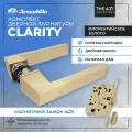 Комплект Ручка дверная Armadillo K. ART30 Clarity FSG-39 + Замок AGB Mediana POLARIS B061025023 WC, Флорентийское золото