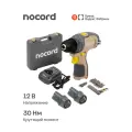 Дрель-шуруповерт аккумуляторная Nocord NCD-12.2.20. QA, 12 В, 2х2 А·ч Li-ion, в кейсе, с набором оснастки