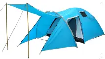 Палатка туристическая 4 местная с тамбуром и навесом 1607