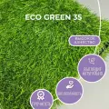 Искусственный газон Eco Green 35мм. ворс 1x5м (5кв. м), цвет зелёный