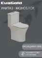 Унитаз напольный моноблок EvaGold безободковый модель ND309.1 белый для ванной с гофрой и подводкой