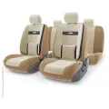 Чехлы автомобильные велюр тёмно-бежевый/светло-бежевый AUTOPROFI Comfort (с ортопед. поддержкой сп AUTOPROFI арт. COM-1105 .