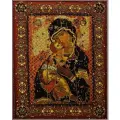 Набор для вышивания хрустальными бусинами и настоящими камнями, Образа в каменьях, Владимирская Божия Матерь (Храмовая икона)