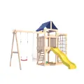 Детская площадка неокрашенная Fun Land с сеткой стенкой и плетенным креслом
