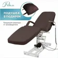 Кресло косметологическое электрическое Элегант-3 коричневое обивка Люкс-1/кушетка для косметолога с пультом управления