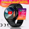 Смарт часы HW6 MAX Умные часы PREMIUM Series Smart Watch AMOLED, iOS, Android, 3 ремешка, Черный
