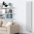 Трубчатый вертикальный радиатор GUARDO RETTA 6P, 1800*180 мм, нижнее центральное подключение, 4 секции, белый