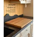 Разделочная доска из Акации 67*50*4 (см) двусторонняя с желобками без упора