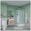 Душевая кабина с гидромассажем Niagara NG-1108-14BKG (900х900х2000) средний поддон (26см) стекло матовое