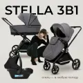 Коляска для новорожденных 3 в 1 Sweet Baby Stella Dark Grey