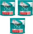 Сухой корм Purina ONE для стерилизованных кошек и котов с лососем и пшеницей, пакет, 1,5 кг, 3 шт