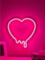 Сердце неоновая лампа, светильник