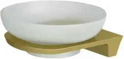 Мыльница настенная стекло WasserKRAFT K-5929 Aisch PVD-покрытие матовое золото