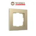 Рамка из металла на 1 поста Werkel Аluminium W0011711 шампань алюминий