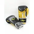 Перчатки боксерские Everlast 10 унций черный с золотым кож/зам