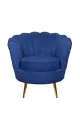 Кресло ракушка Mak-interior, Pearl blue, интерьерное кресло для отдыха дома на металлических ножках