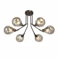 Люстра потолочная Vitaluce V4870-7/6PL, 6 ламп, E14 макс. 40Вт, 18 м2, цвет коньячная бронза. %Распродажа!%