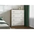 Комод Стендмебель Бася КМ 554 ЛДСП, 4 ящика, шимо тёмный/светлый