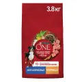 Сухой корм PURINA ONE® для взрослых собак средних и крупных пород с курицей и рисом, 3,8 кг