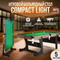 Бильярдный стол Компакт Лайт 5 футов, для русской пирамиды, цвет анкор/черный