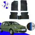 Автомобильные коврики EVA/ЕВА/ЭВА для Ford Fiesta MK5 (АКПП) 2002-2008 черный синий