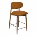 Стул полубарный Bradex Home Lucas 3 терракотовый букле с ножками цвета орех