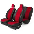 Чехлы на сиденья Форд Фиеста Мк6 с 2008 по 2016 год / Авточехлы Ford Fiesta MK6 / Алькантара ромб / Красный + Черный / архив