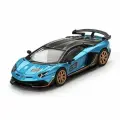 Машинка MINI GT 1/64 Lamborghini Aventador SVJ 63 Blu Aegir RHD Diecast Scale Model Car