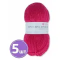 Пряжа детская, полушерсть для вязания Пехорка Pehorka Кроссбред Бразилии тонкая, шерсть мериносовая/акрил, цвет 439 малина, 5 шт. по 100 г, 500 м