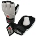 Перчатки для Киокусинкай каратэ Рэй-Спорт, искусственная кожа, белый, XS
