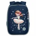 Ранец школьный для девочек GRIZZLY RAw-594-9, темно-синий, 26х37х16