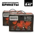 2 упаковки BriqBOX по 4 кг - Высокоэффективные Древесноугольные Брикеты BRIQCOAL