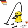 Строительный пылесос Karcher WD 3 P V-17/4/20 1000Вт (1.628-170.0) желтый
