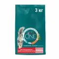 Корм сухой Purina One Лосось для стерилизованных кошек и кастрированных котов 3000 г