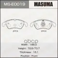 Колодки тормозные дисковые Masuma арт. MS-E0019