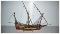 Генуэзский пинк, модель корабля из бумаги, М.1:100