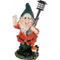 Фигурка садовая Гном с фонарем и петухом H-61см (169415)