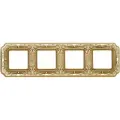 Рамка декоративная Firenze на 4 поста, универсальный монтаж, цвет bright gold, металл