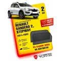 Каркасные шторки на магнитах для автомобиля Renault Sandero 2, Stepway (Рено Сандеро, Степвей) 2014-2022, автошторки на задние стекла, Cobra Tuning - 2 шт.