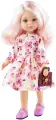 Плaтьe c poзoвыми цвeтaми и cумoчкa Paola Reina для кукoл 32 cм