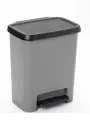 Контейнер для мусора с педалью Curver Compatta 25 л, серый/черный